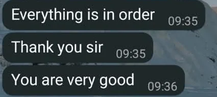 Customer shares positive feedback about the support received.