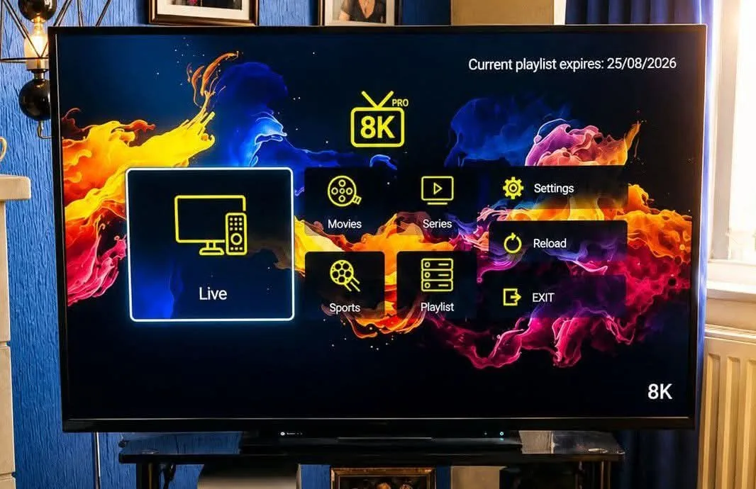 IPTV interface on a Smart TV